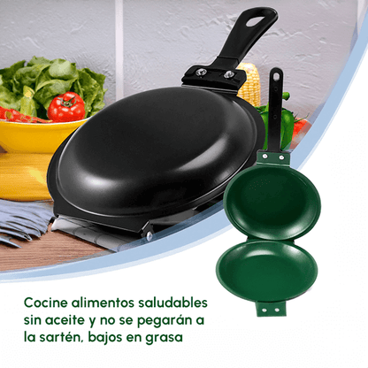 Sartén 🍳 de Doble Cara Antiadherente + Envío GRATIS