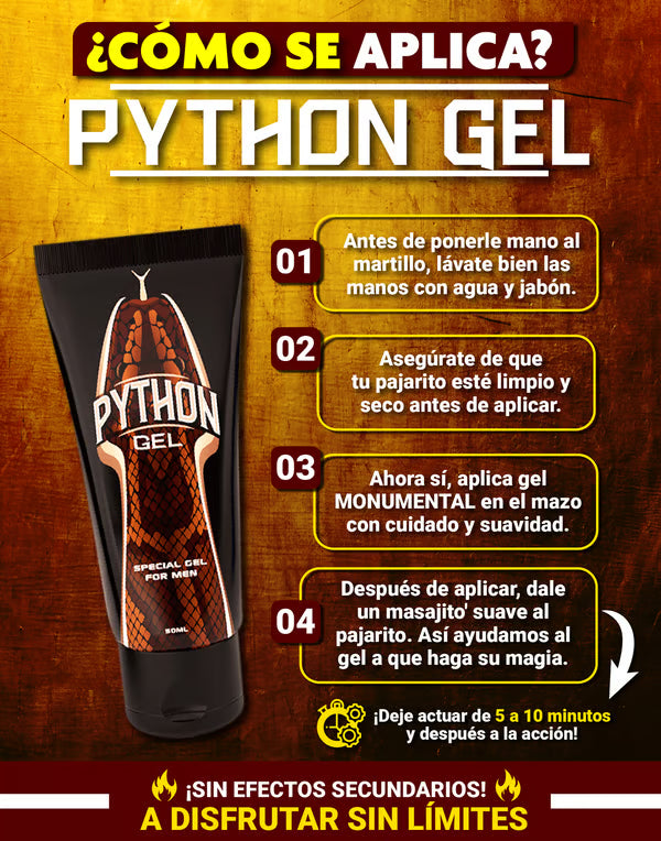 Python Gel | Gel Natural para Vitalidad Masculina 60 ml