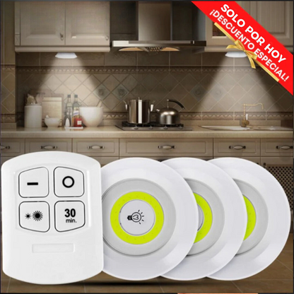 Set De Luces Led Con Control De Mando x 3 Unidades + Envío Gratis